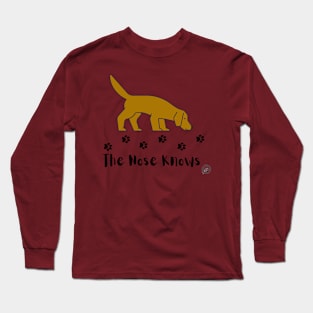 Red - Brown Dog Nose Knows Long Sleeve T-Shirt